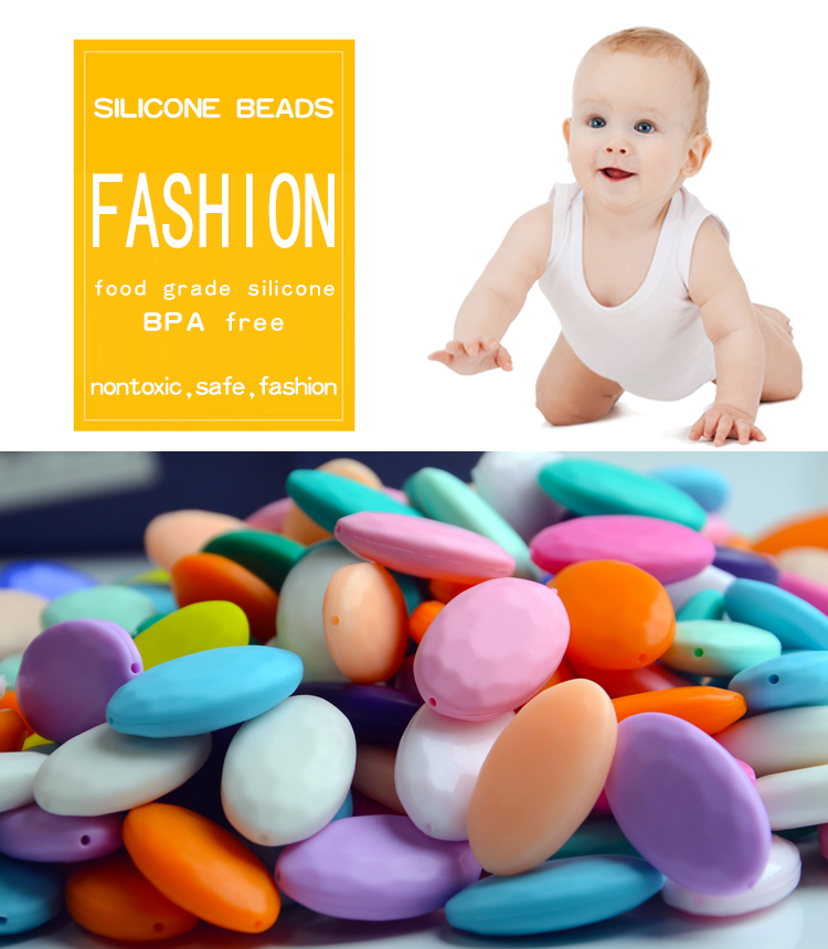silicone teething beads Silicone Baby Teether beads Details 9