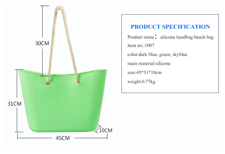Customized elegant flexible Silicone Handbag 5