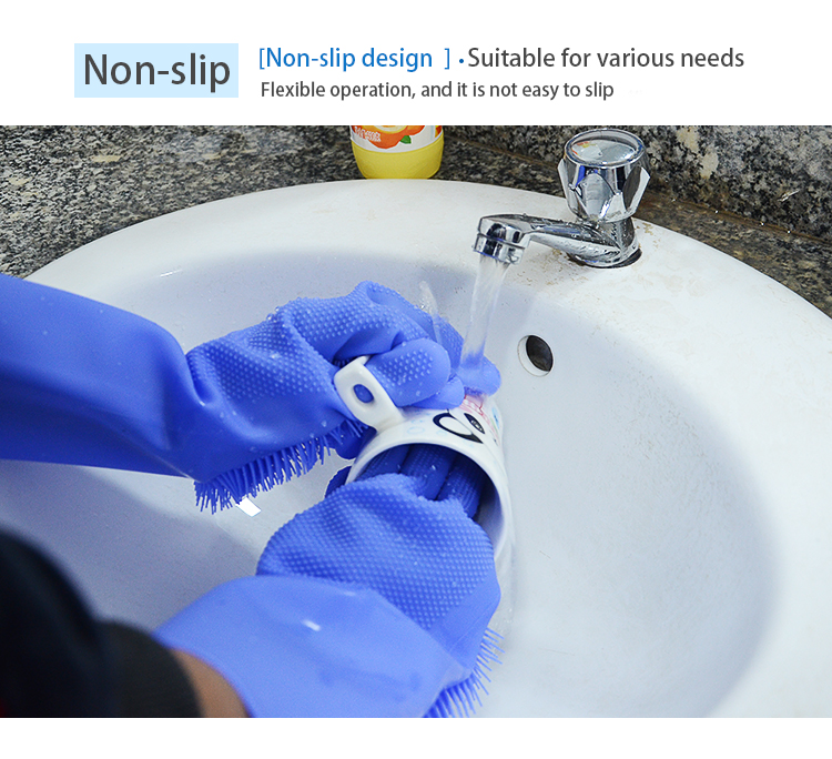 2018 Hot Sale Household Five Finger Silicone Cleaning Gloves 21