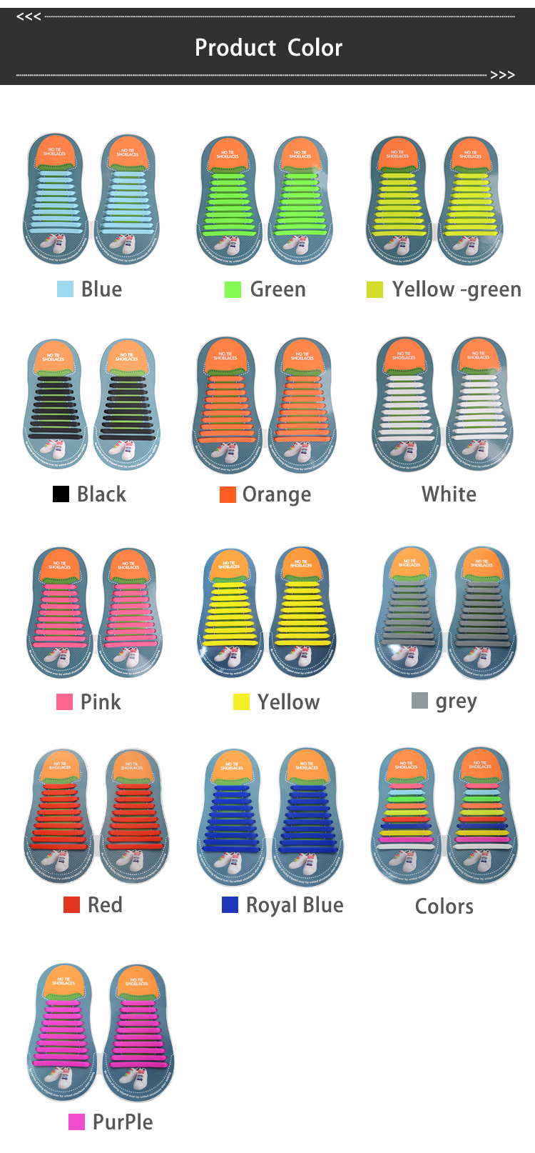 New Style Multi Colored Rubber Elastic Shoelaces Lazy No Tie Silicone Shoelace For Adults 11