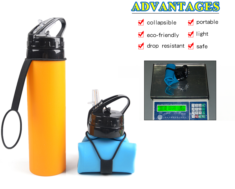 Collapsible Silicone Water Bottle 9