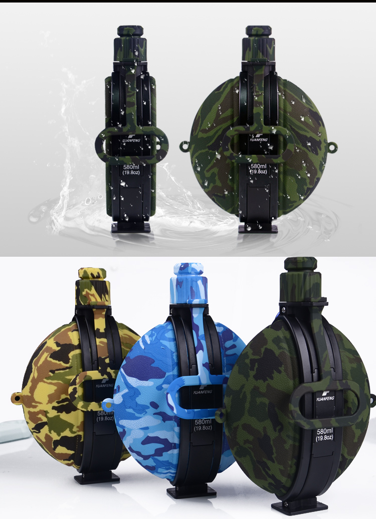 Drop Resistant Logo Printed Compass Foldable Collapsible Drinking Bottle Plastic Water Bottle Outdoors 19