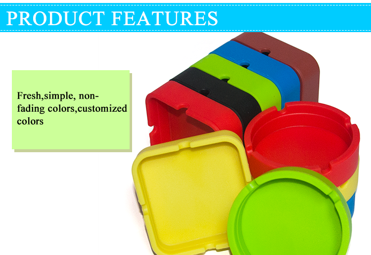 Silicone Round Tabletop Ashtray YF-06 Details 9