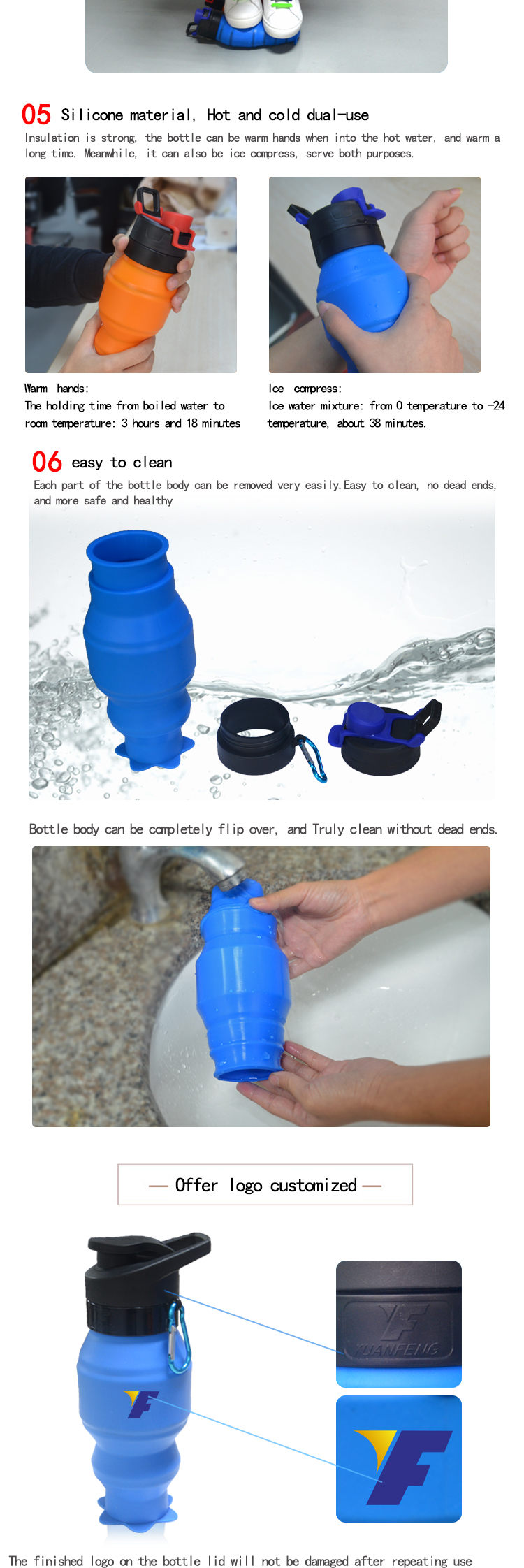  High Quality Silicone Water Bottle For Kids 9