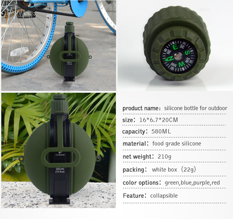  High Quality Compass Foldable Water Bottle 5