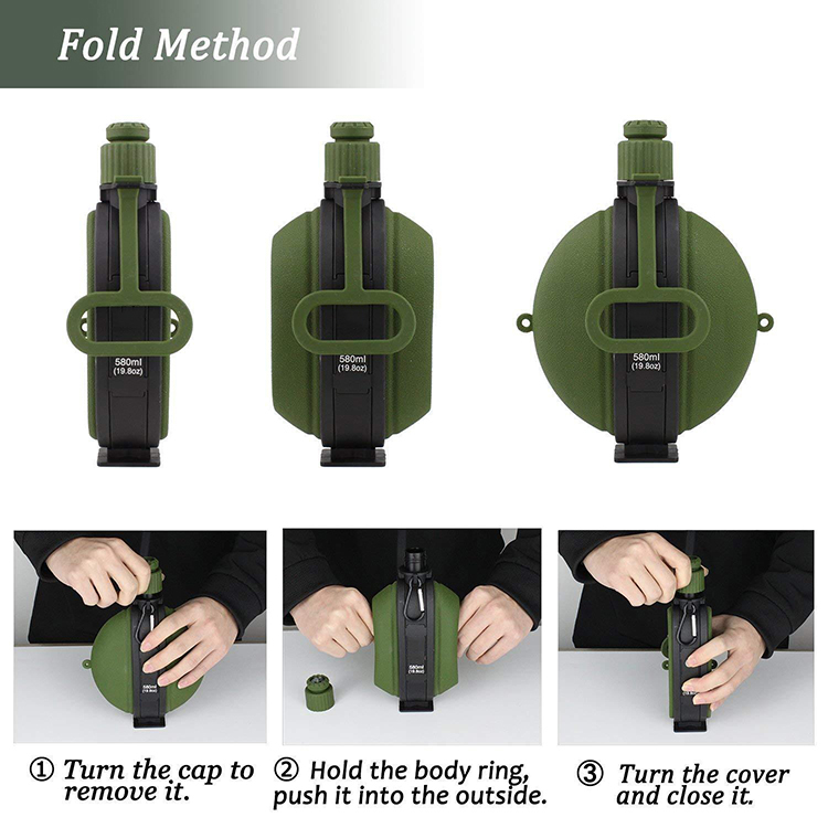 Foldable Silicone Water Bottle 11