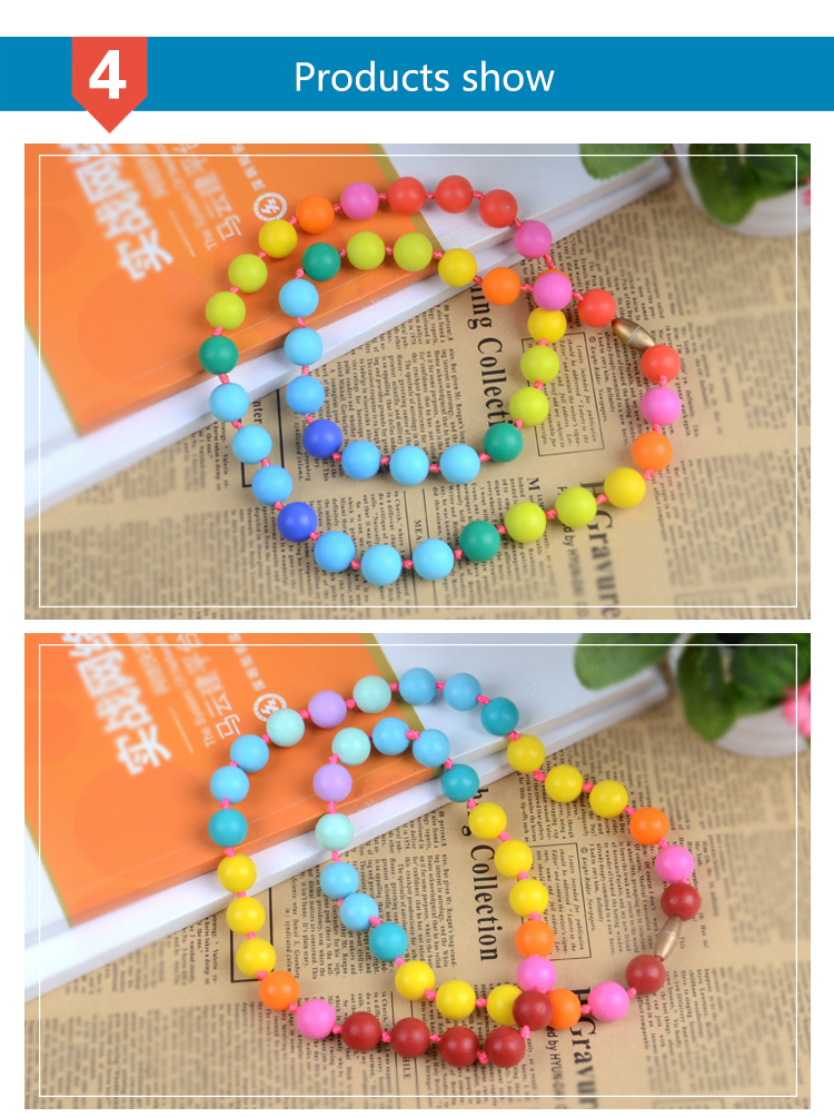 China Manufacturer silicone teething necklace baby 19