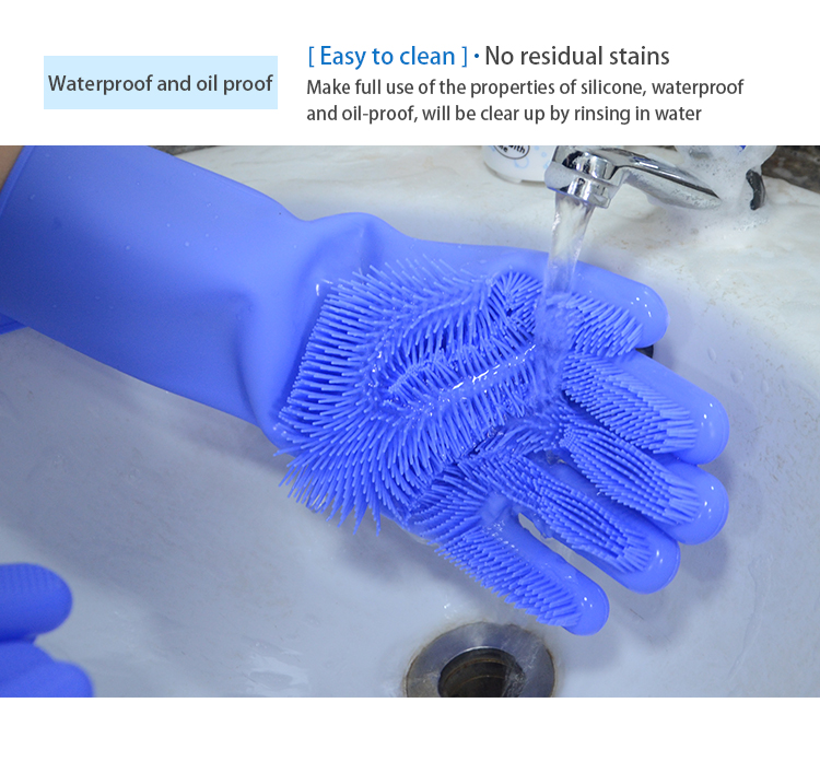 Factory wholesale Magic Silicone Washing Gloves Scrubber Cleaning Gloves for Kitchen 21