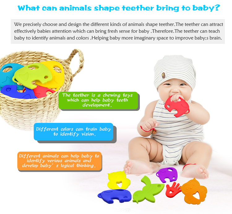  High Quality Silicone Baby Teether 12