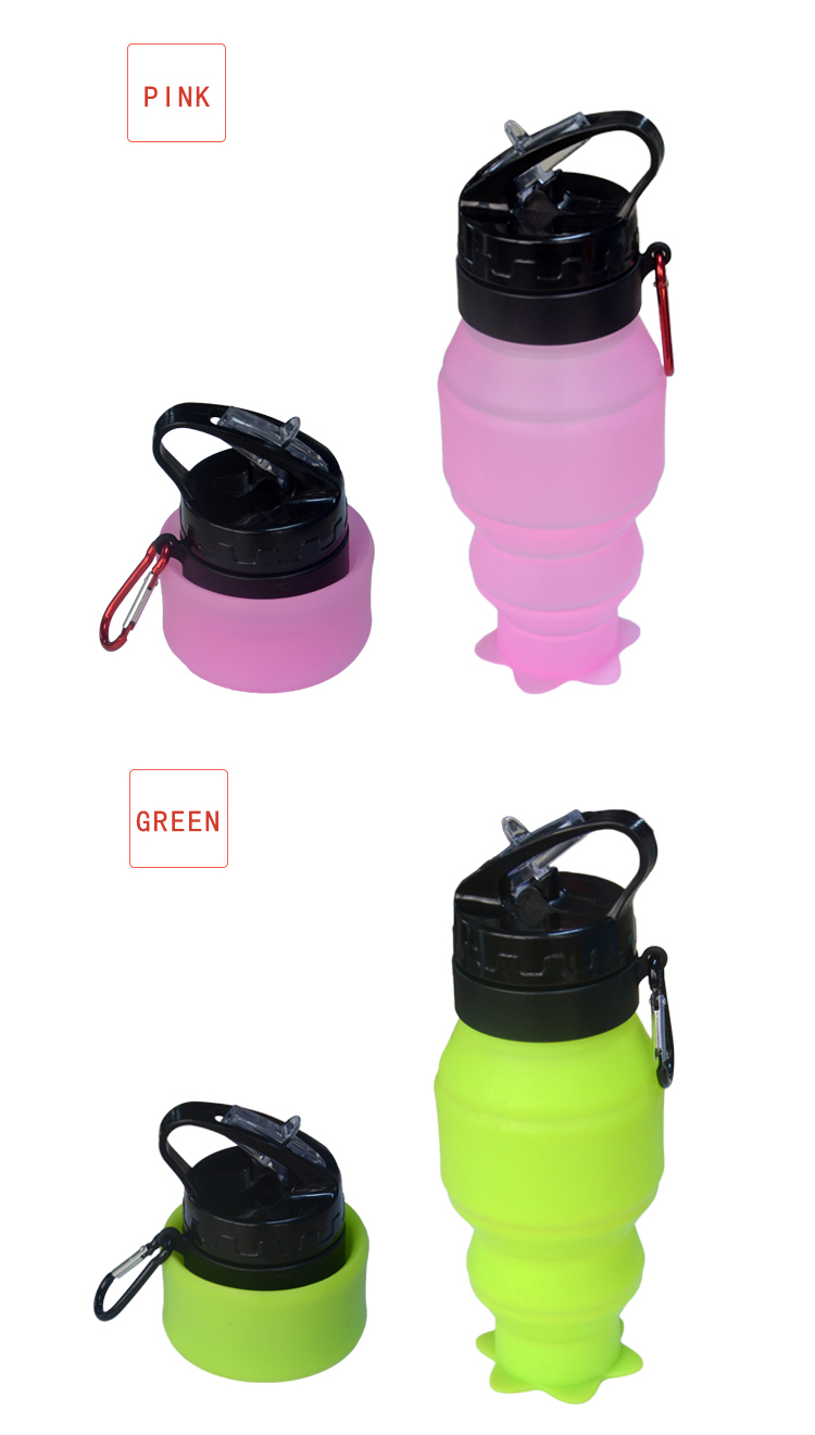 Shenzhen supplier BPA Free high quality foldable water bottle with custom logo 17
