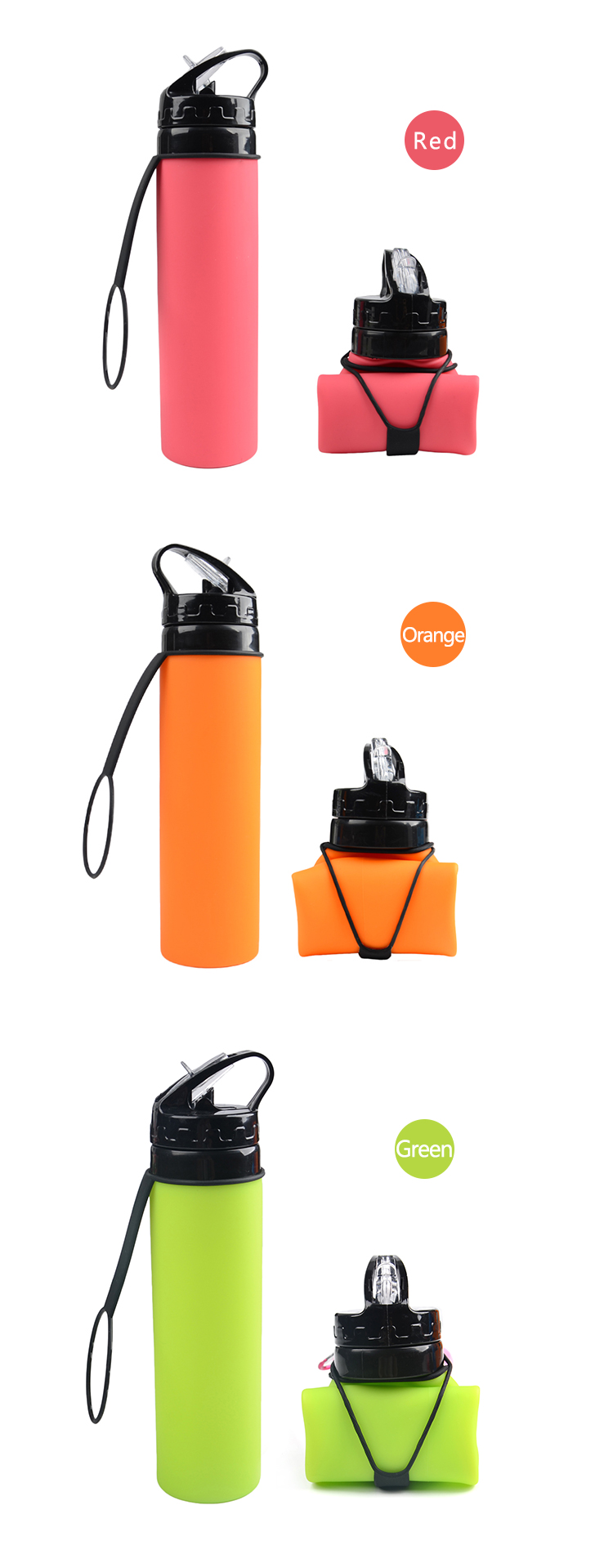 Collapsible Silicone Water Bottle 23