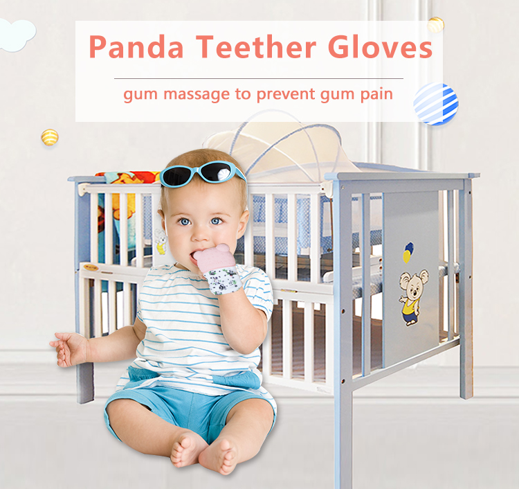 China Baby Products Food Grade Toys 2019 Finger Teethers Mitten Teething Glove Animal Teether 3