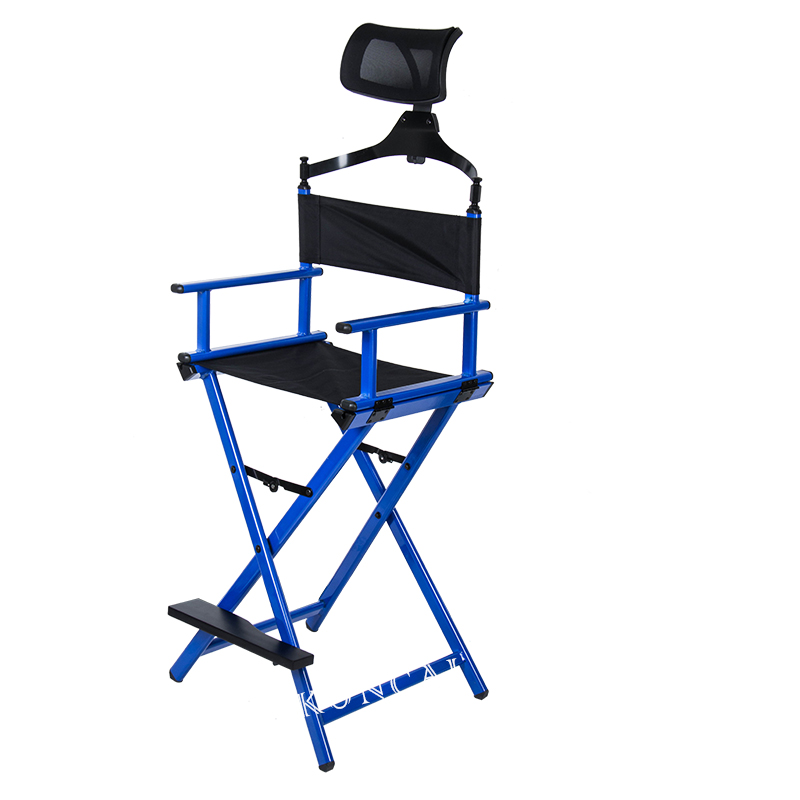 Professional Noble Aluminum Makeup Chair with headrest KC-CH03 Royal blue