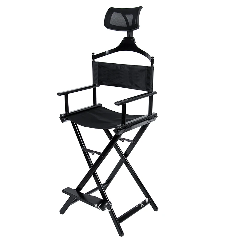 Professional Classical Aluminum Makeup Chair with headrest KC-CH03 black