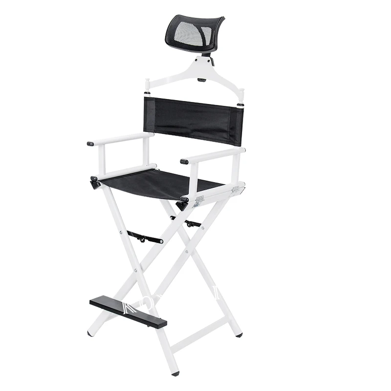 Professional Classical Aluminum Makeup Chair with headrest KC-CH03 silver