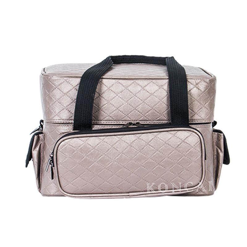 Nylon Large Capacity Hanging Toiletry Bag with Shoulder KC-BB02 Beige