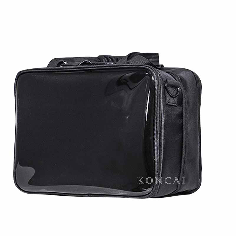 Koncai Wholesale Beautiful Black Vinyl  Portable Makeup Case KC-EL01