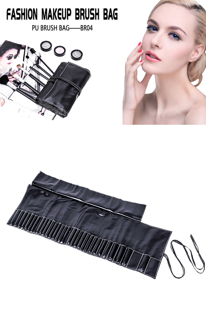 Professional Makeup Brushes Roll-up Pouch for Travel & Home Use KC-BR04