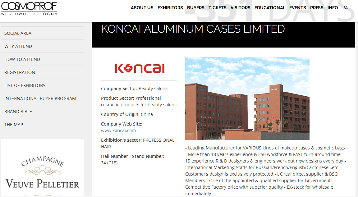 KONCAI shines at Cosmoprof Worldwide Bologna
