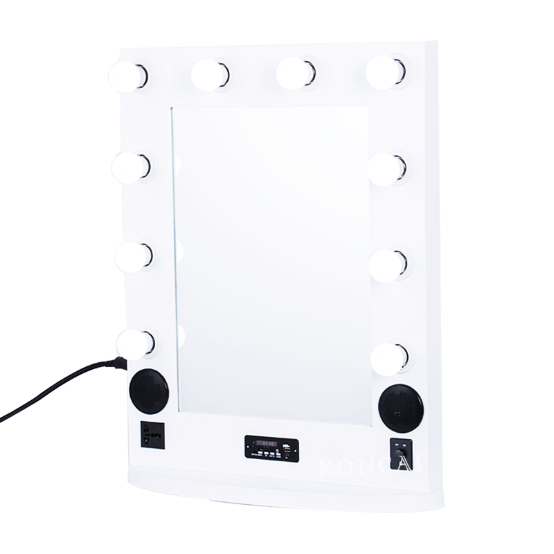 Aluminum Frame Hollywood Vanity Makeup Mirror KC-M500M White with Bluetooth