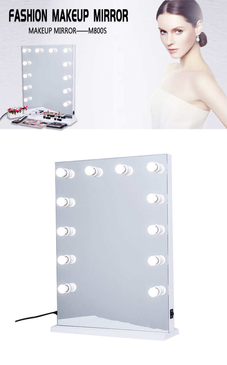 Perfect for Selfie Aluminum Hollywood Vanity Makeup Mirror KC-M800S
