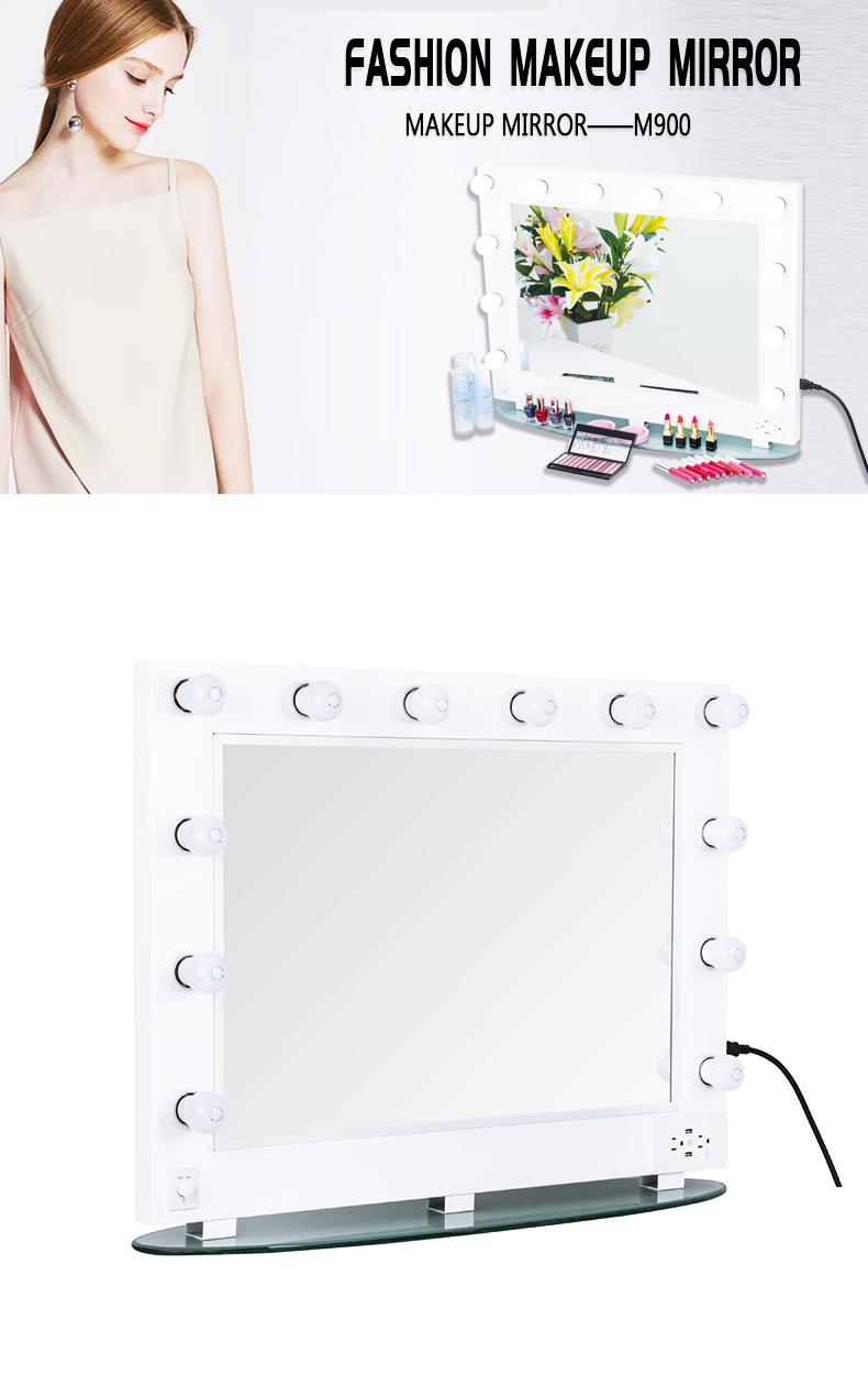 Upgraded Aluminum Frame Hollywood Vanity Makeup Mirror KC-M900