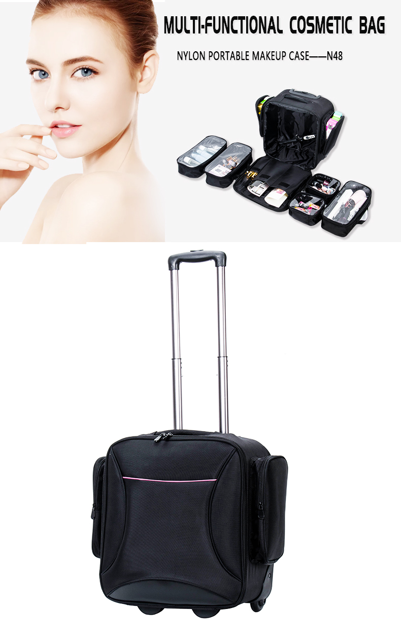 Nylon Makeup Trolley Bag KC-N48