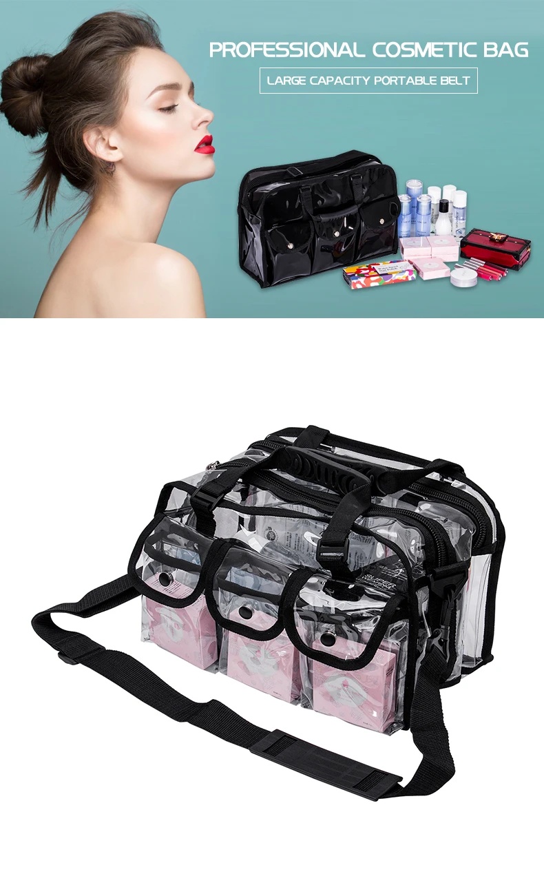 Zipper PVC Waterproof Portable Clear Transparent Cosmetic Bag