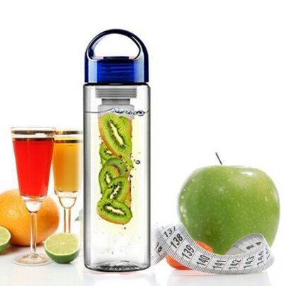 700ML BPA Free Custom Color Plastic Fruit Infuser Water Bottle With Filter