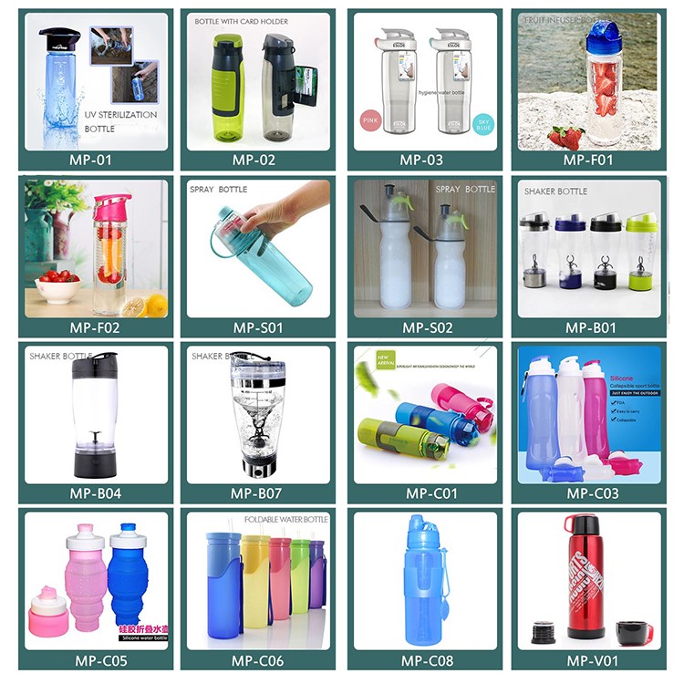 High quality 600ML trigger spray drink bottle plastic hiking water bottle mister 27