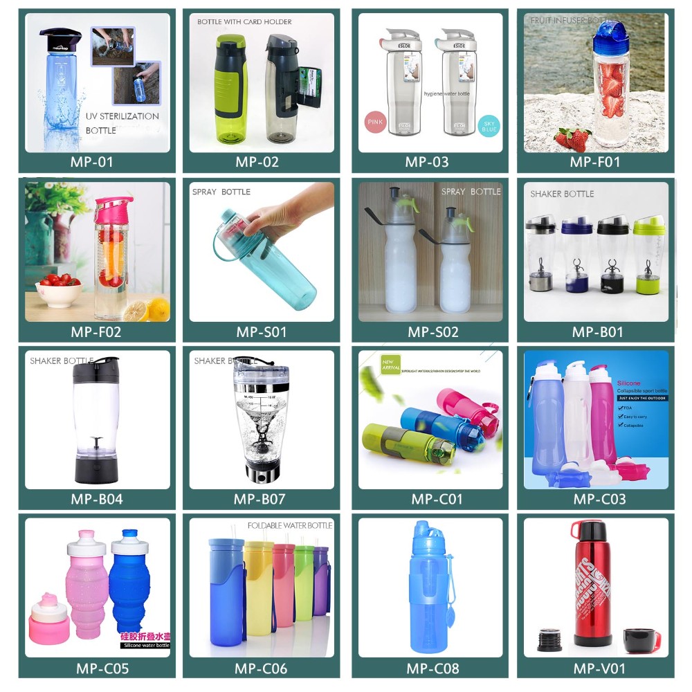 Outdoor travel products FDA Passed Tritan water bottle with silicone handle 29