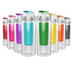 Hot selling on amazon portable fruit infuser water bottle tritan 32oz, bpa free water bottles wholesale leak proof
