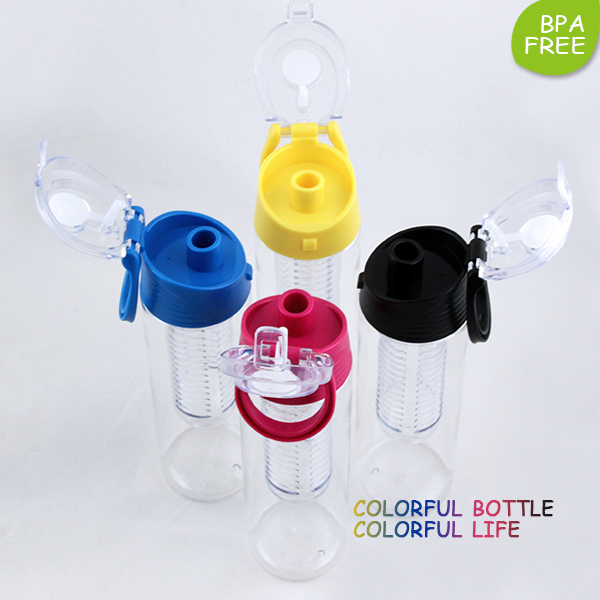 creative new products 2017 plastic fruit infusion bottle custom logo water tank container