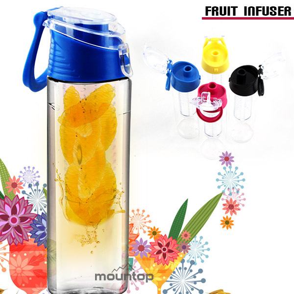 Colorful Plastic Clear Plastic Drinking Water Infusion Sports Bottle