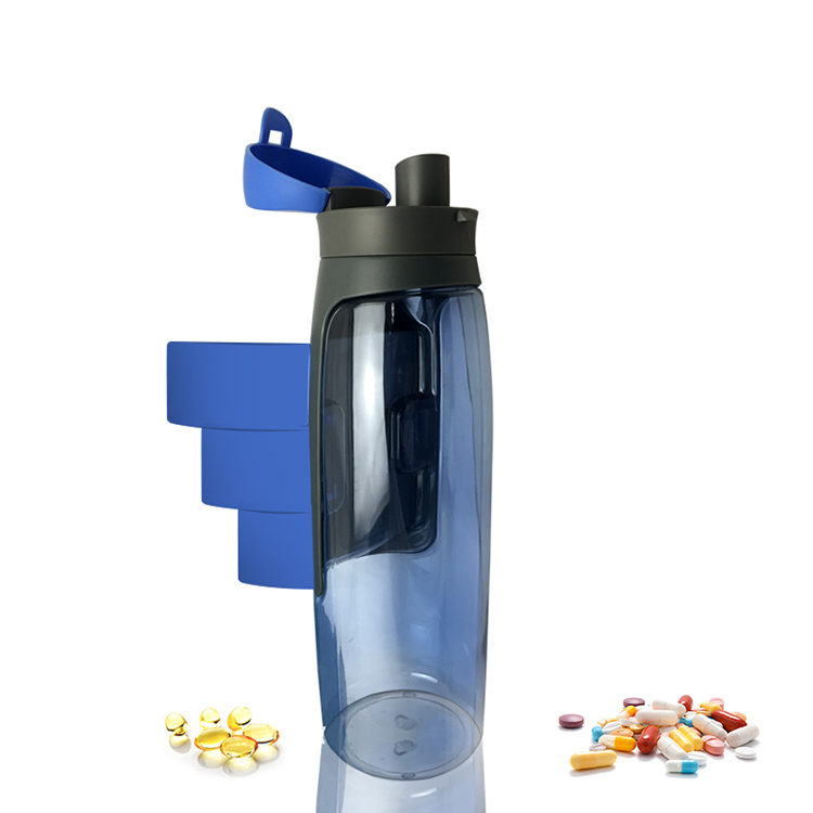 Alibaba China Market BPA Free Plastic Travel Water Bottles with Storage Compartment