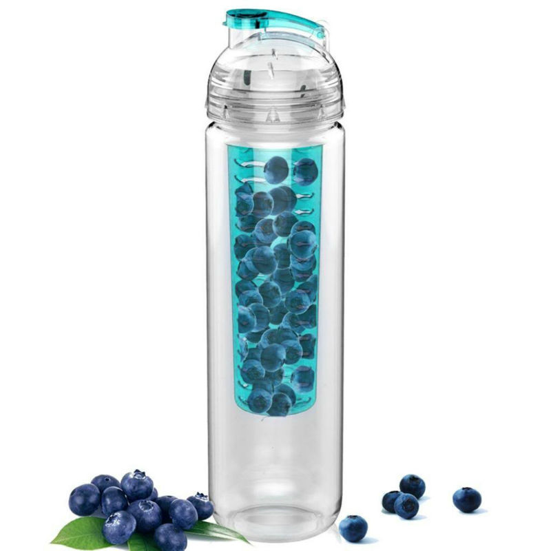 New 24oz Fruit Infuser Water Bottle Infusion BPA Free Detox Drink Juice Bottle with Lemon Cap