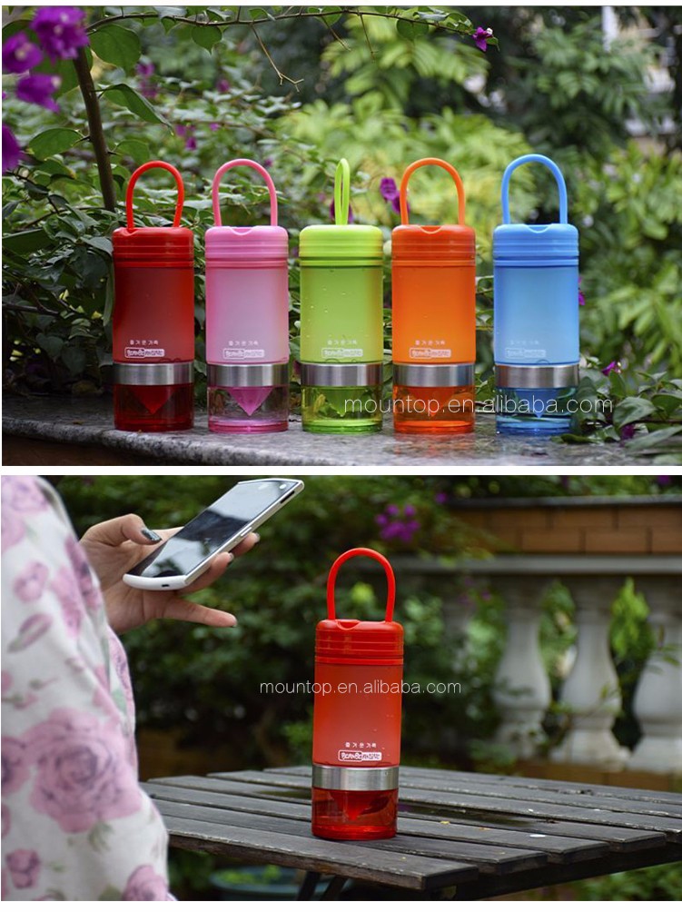 Outdoor travel products FDA Passed Tritan water bottle with silicone handle