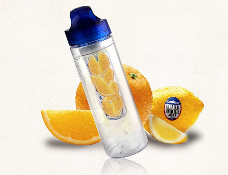 Colorful water bottle plastic clear plastic drinking water bottle tritan fruit infuser water bottle