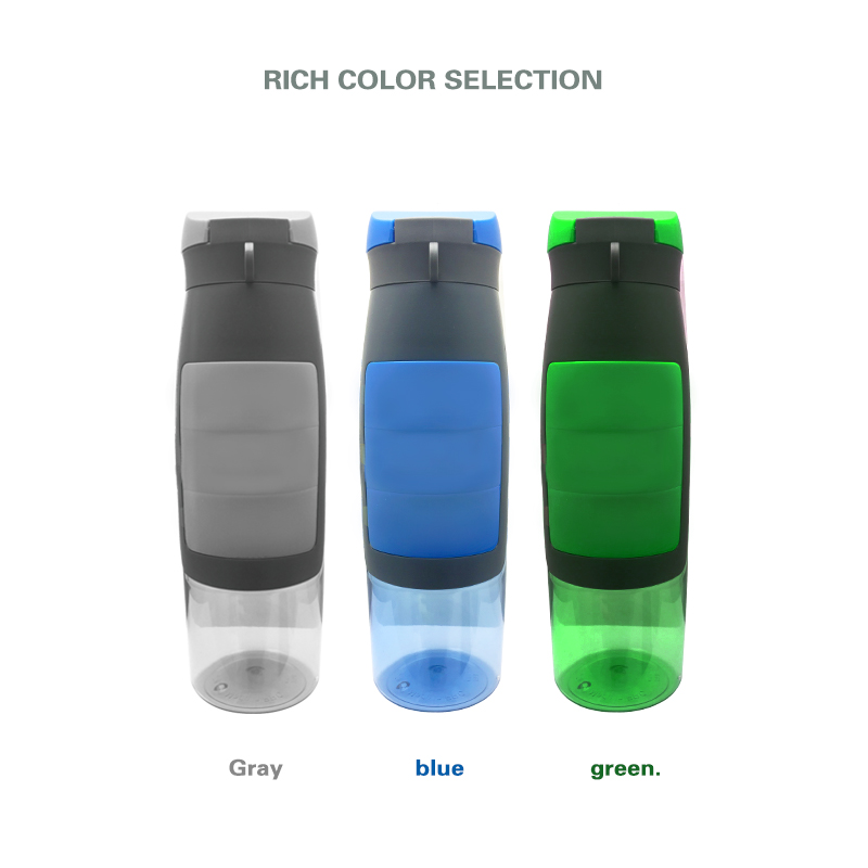 BPA Free 750ml Functional Plastic Pill Box Water Bottles with Storage