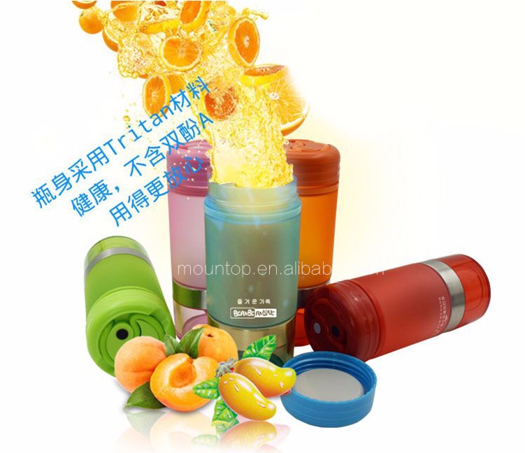 Customized new hot selling plastic filter bottle fruit infuser water dispenser joyshaker bottle