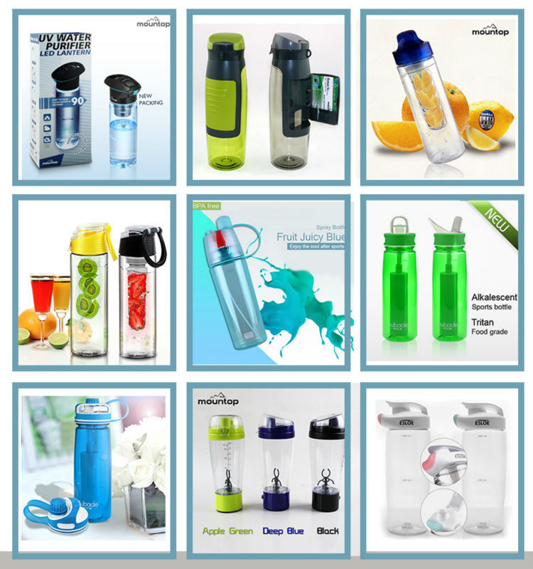 Hot selling on amazon portable fruit infuser water bottle tritan 32oz, bpa free water bottles wholesale leak proof