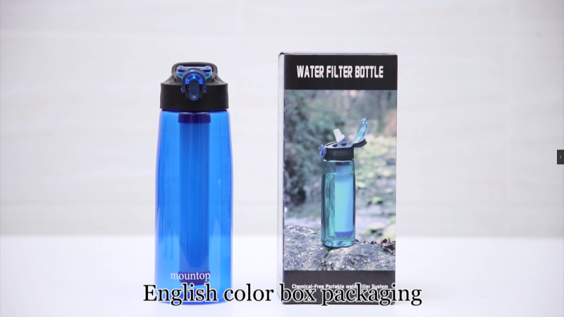 Filter straw water bottle