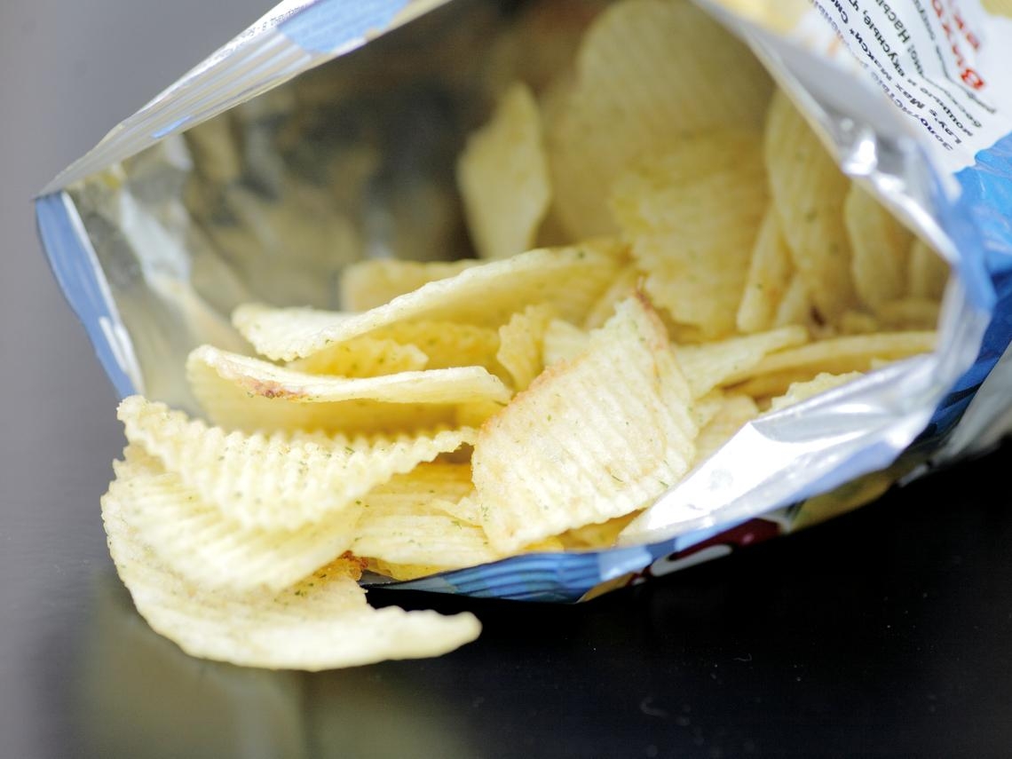 Enjoy the taste: Crisps bags keep crisps fresh and crisp.