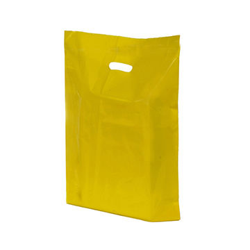Plastic Hdpe Bag Yellow Color Large With Handle Packed Clothe And Shoes 13