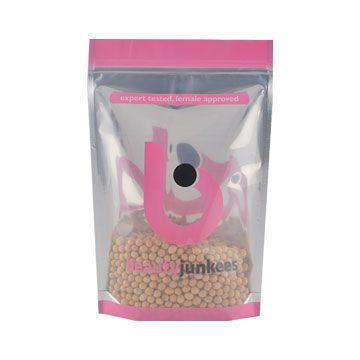 Standing Packaging Bag With Clear Window And Zipper Packed Snack Candies And Cookies Plastic Pouch 11