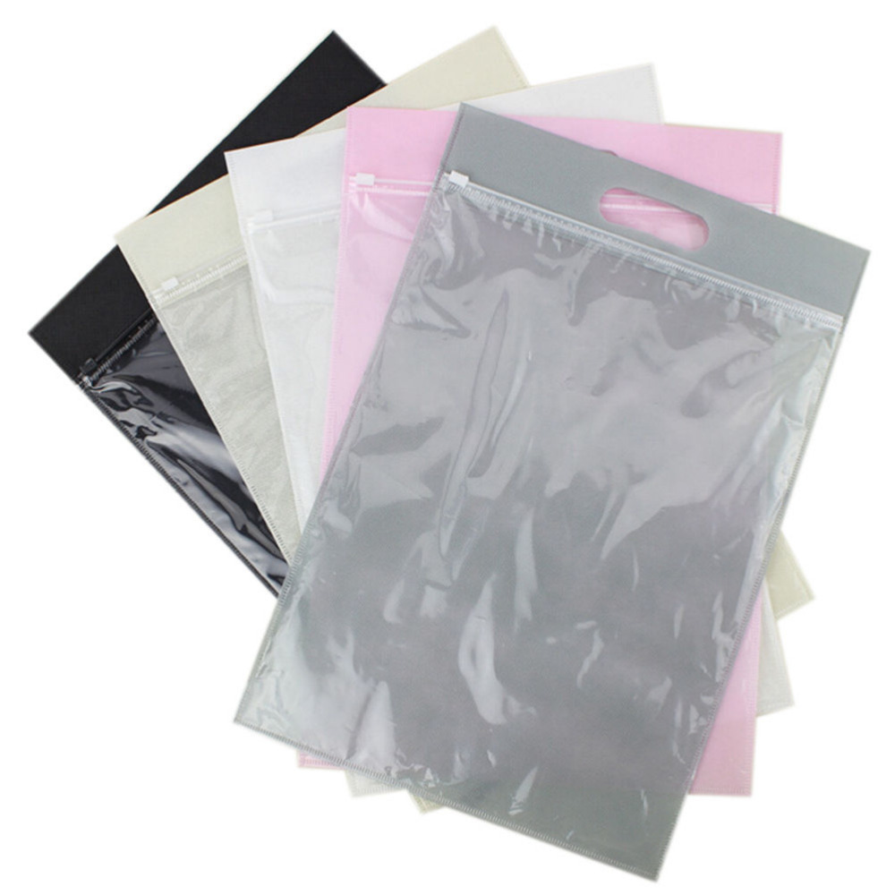 Stand up ziplock bags with handle for retail display