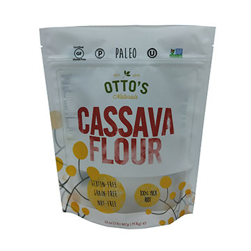 Glossy Plastic Food Packaging Cassava Flour Stand Up Plastic Bag Window 11