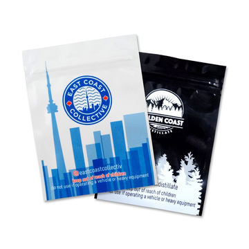 Resealable Kraft Paper Laminated Aluminum Foil Plastic Bags For Coffee Tea Custom Printing