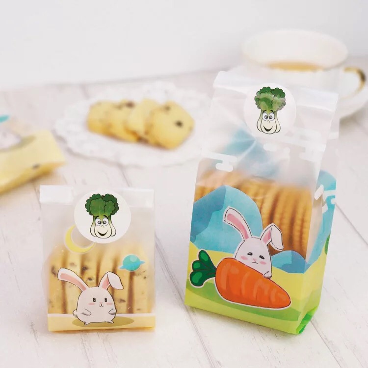 2018  Hot Product Cute Rabbit Cookies Bags Bunny gift packaging Bag Wedding Cookie Candy Plastic bag 11