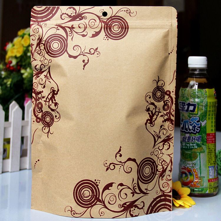 Custom Printing Kraft Paper Tea Packaging Bag
